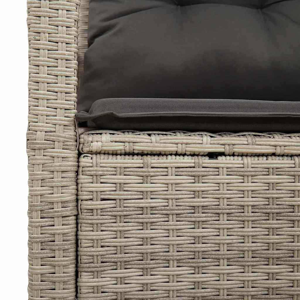Gartensofa mit Kissen Grau 120 x 62 x 69cm Poly-Rattan